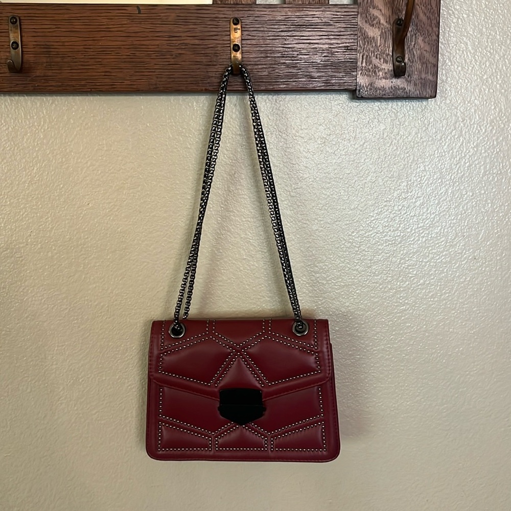 Oliver And Annis The Nicole Bag Purse Adjustable Strap Burgundy